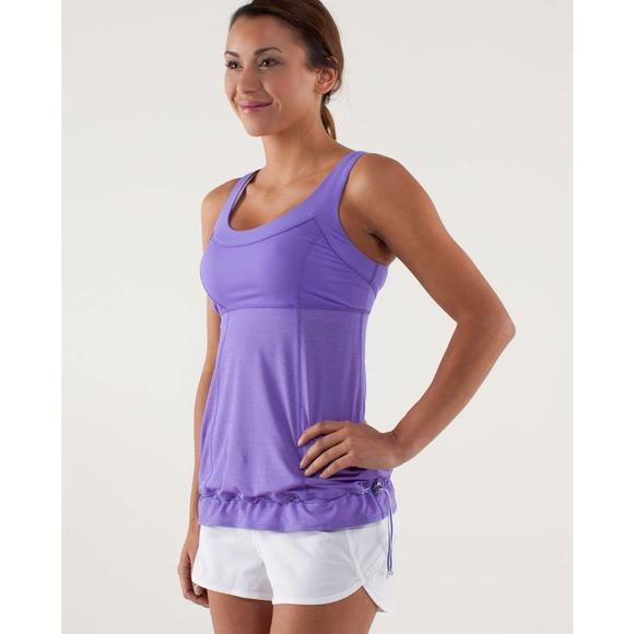 Lululemon Tank Top 4 Small Power Purple Run Ta Ta Topper Adjustable Workout - Picture 1 of 10
